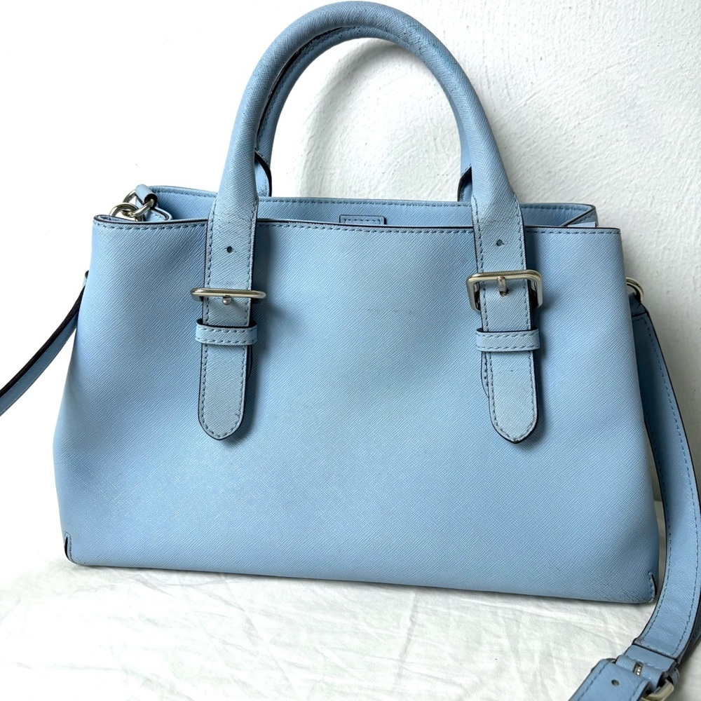 KATE SPADE Cove Street Provence Satchel Crossbody Arctic Blue Saffiano Leather - Picture 7 of 16